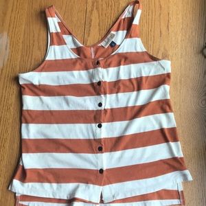 Universal Thread - striped buttoned tank